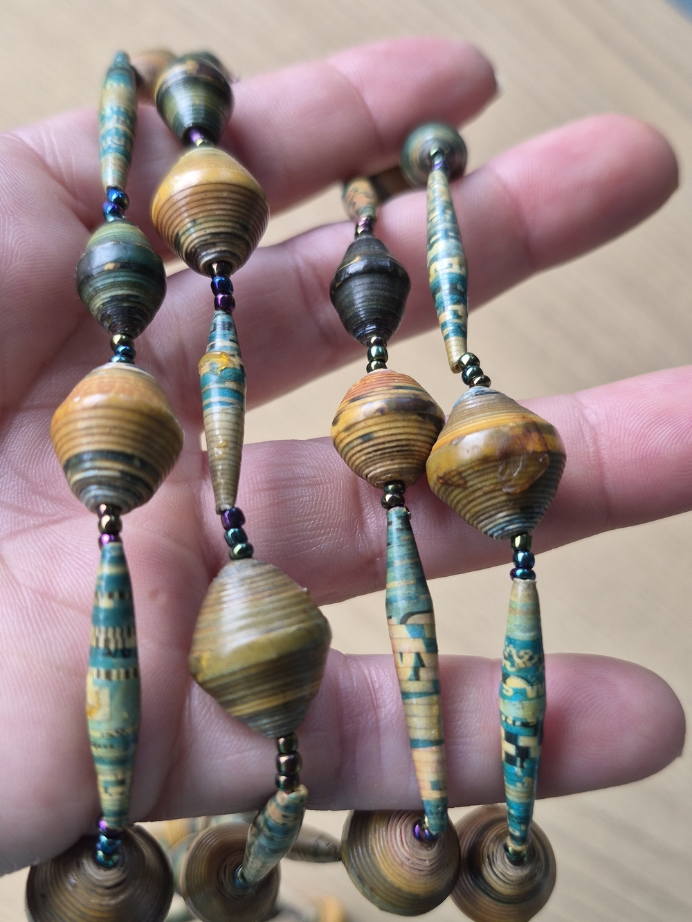 VTG Recycled Paper Bead Necklace